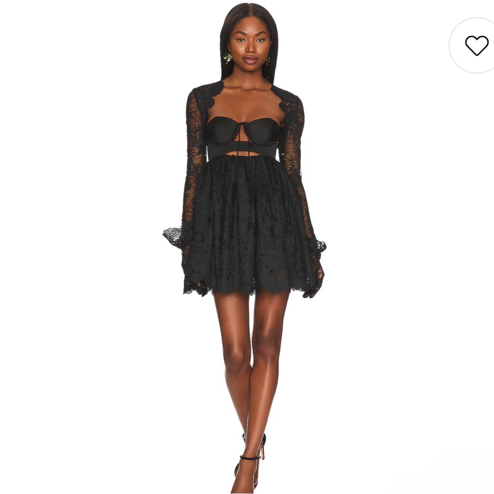 For Love and Lemons Black Cut Out Mini Dress